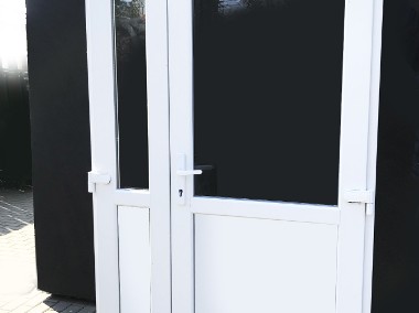 Drzwi PCV szyba 160x210 Klamka i wkładka do zamka GRATIS kolor biały-1
