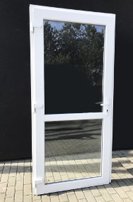 białe drzwi PVC 100x200 podwójna wzmocniona szyba, panel -2