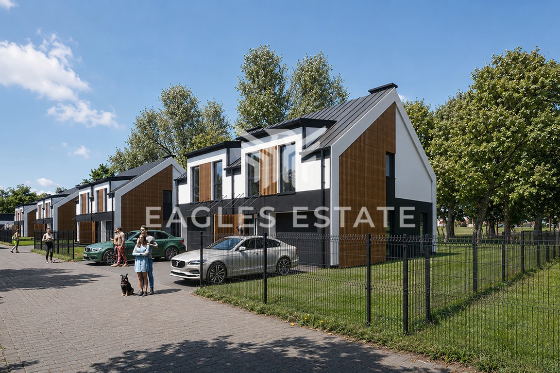 Nowoczesny bliźniak 101,72 m² z ogrodem