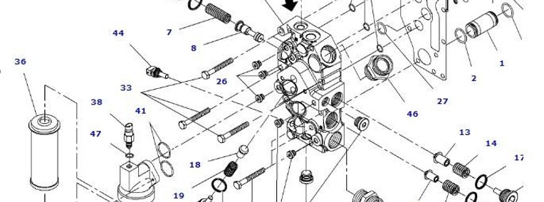 Massey Fergusson 8670 - blok zaworów G931100600021-1