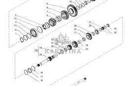 New Holland T6070 Wałek 610.5mm l 84152252