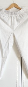 Białe spodnie bawełniane M 38 boho bohemian hippie rybaczki luźne-3