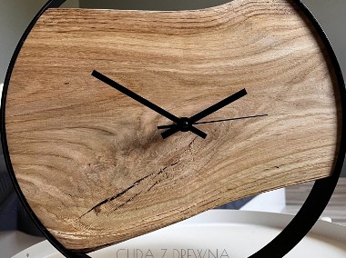 Drewniany zegar ścienny, nowoczesny, loft - pełna personalizacja-1