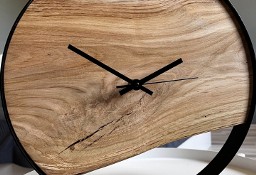 Drewniany zegar ścienny, nowoczesny, loft - pełna personalizacja