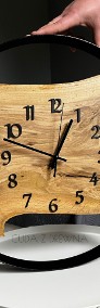 Drewniany zegar ścienny, nowoczesny, loft - pełna personalizacja-3