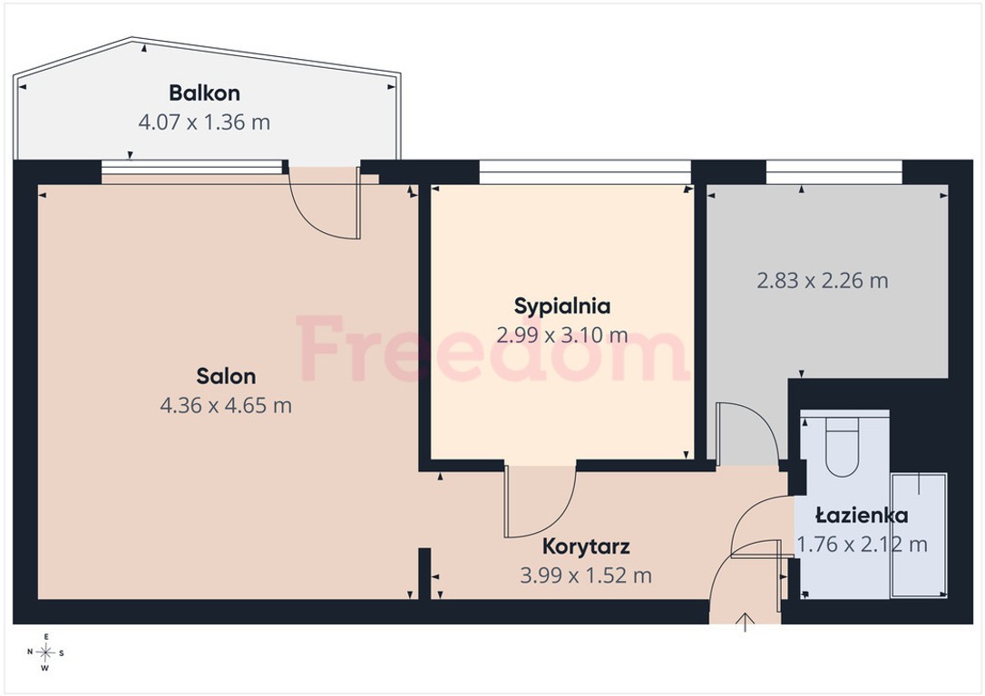 2 pokoje balkon Prądnik Czerwony okazja - Ansicht 4