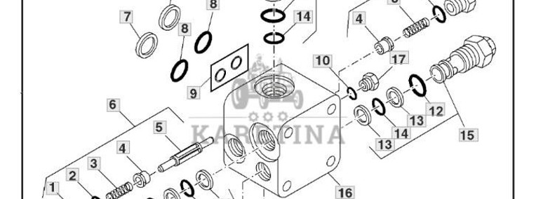 John Deere CTS 9600 - zawór przepływu hydrostatu AH141811-1