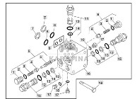 John Deere CTS 9600 - zawór przepływu hydrostatu AH141811