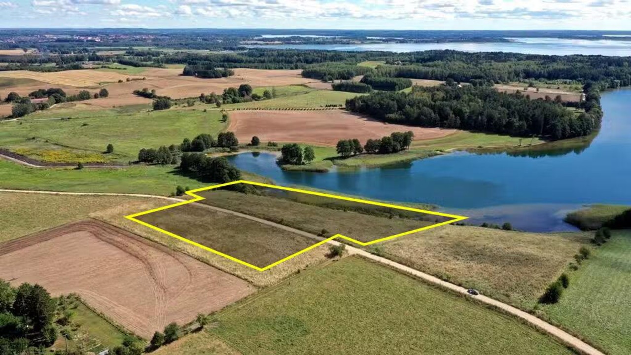 Działka bud. 2,1 ha z linią brzegową jeziora Mamry, Węgorzewo