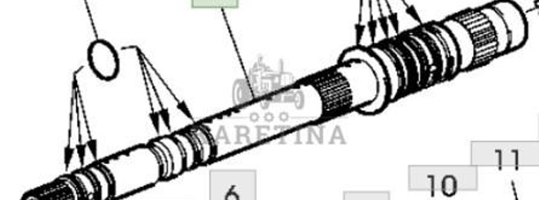 John Deere 6820 6920 6920S Wał Skrzyni Biegów CZĘŚCI L156671 AL208303-1