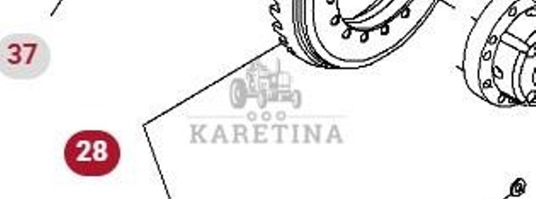 Valtra S274 S294 S324 S394 Fendt S927 S930 S933 S939 Atak Koło Zębate Wałek 7700450102-1