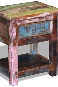 vidaXL Stolik boczny z 1 szufladą, lite drewno odzyskane, 43x33x51 cm243456-2