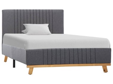 vidaXL Rama łóżka, jasnoszara, tkanina, 90 x 200 cm 286625-1