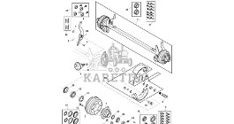 John Deere 960 - Oś z hamulcem DC220880 (Hamulce)