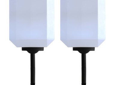 vidaXL Lampy solarne na zewnątrz, 2 szt., LED, 30 cm, białe 44464-1