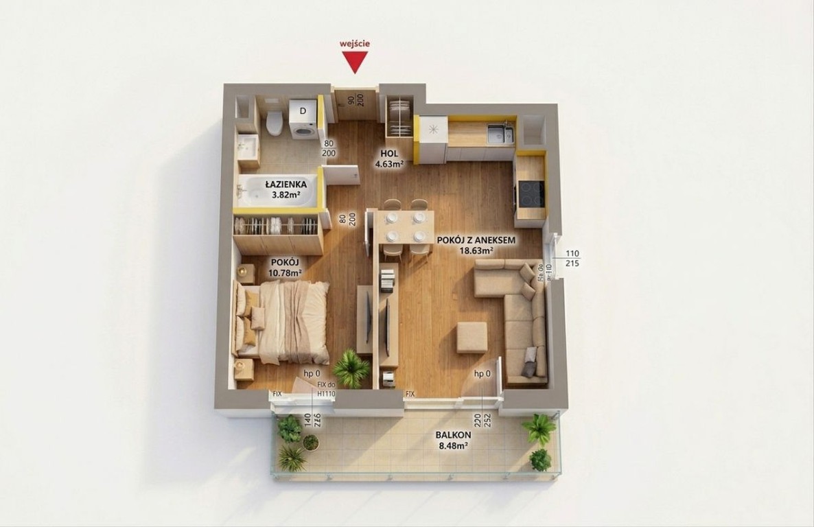 Mieszkanie na sprzedaż, 2 pokoje, 38 m², Warszawa