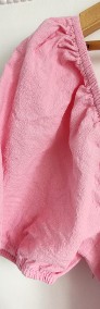 Różowa bawełniana sukienka S 36 M 38 dziewczęca bufki-4