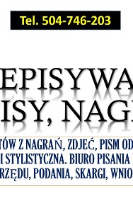 Przepisywanie tekstów, cennik, tel.  Przepisanie pisma, tekstu,  na komputerze, -2