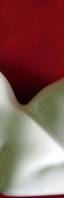 Kot - zielone szklane oczka - figurka z porcelany - 11 x 11 x 6 cm-3