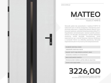 Drzwi zewnętrzne stalowe SETTO model MATTEO 92-1
