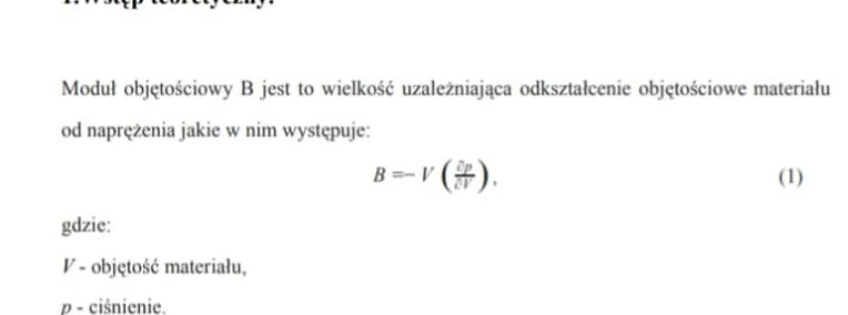 Moduł objętościowy monokryształu fcc argonu-1