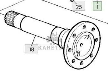 John Deere 6800 6900 Wał Napędowy Wrzeciono CZĘŚCI R116834-2