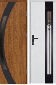 Drzwi wejściowe ZEWNĘTRZNE do mieszkania w bloku metalowe drewniane polskie-2