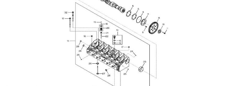 John Deere 9470RX - Głowica cylindra RE520563 (Silnik)-1