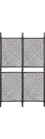 vidaXL 6-skrzydłowy parawan, polirattanowy, brązowy, 360x200 cm 47834-3
