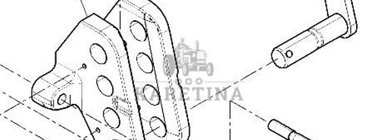 Fendt 930 933 936 942 GEN 7 Wspornik tylnego TUZ + Sworzeń Wtykany H218PP4001072 H218PH4001020-1