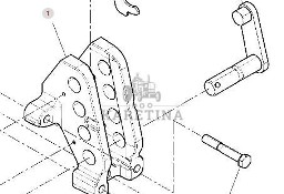 Fendt 930 933 936 942 GEN 7 Wspornik tylnego TUZ + Sworzeń Wtykany H218PP4001072 H218PH4001020