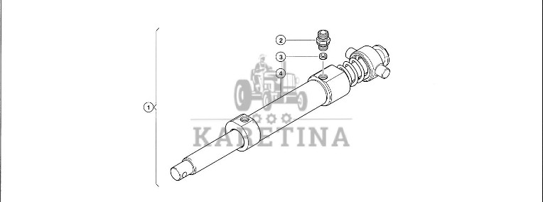Claas Lexion 600 SIŁOWNIK HYDRAULICZNY 0000406801 (Siłownik hydrauliczny, siekacz słomy)-1