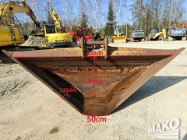 Łyżka trapezowa 340-50cm do koparki Miller fi 80 / Duża masywna łyżka