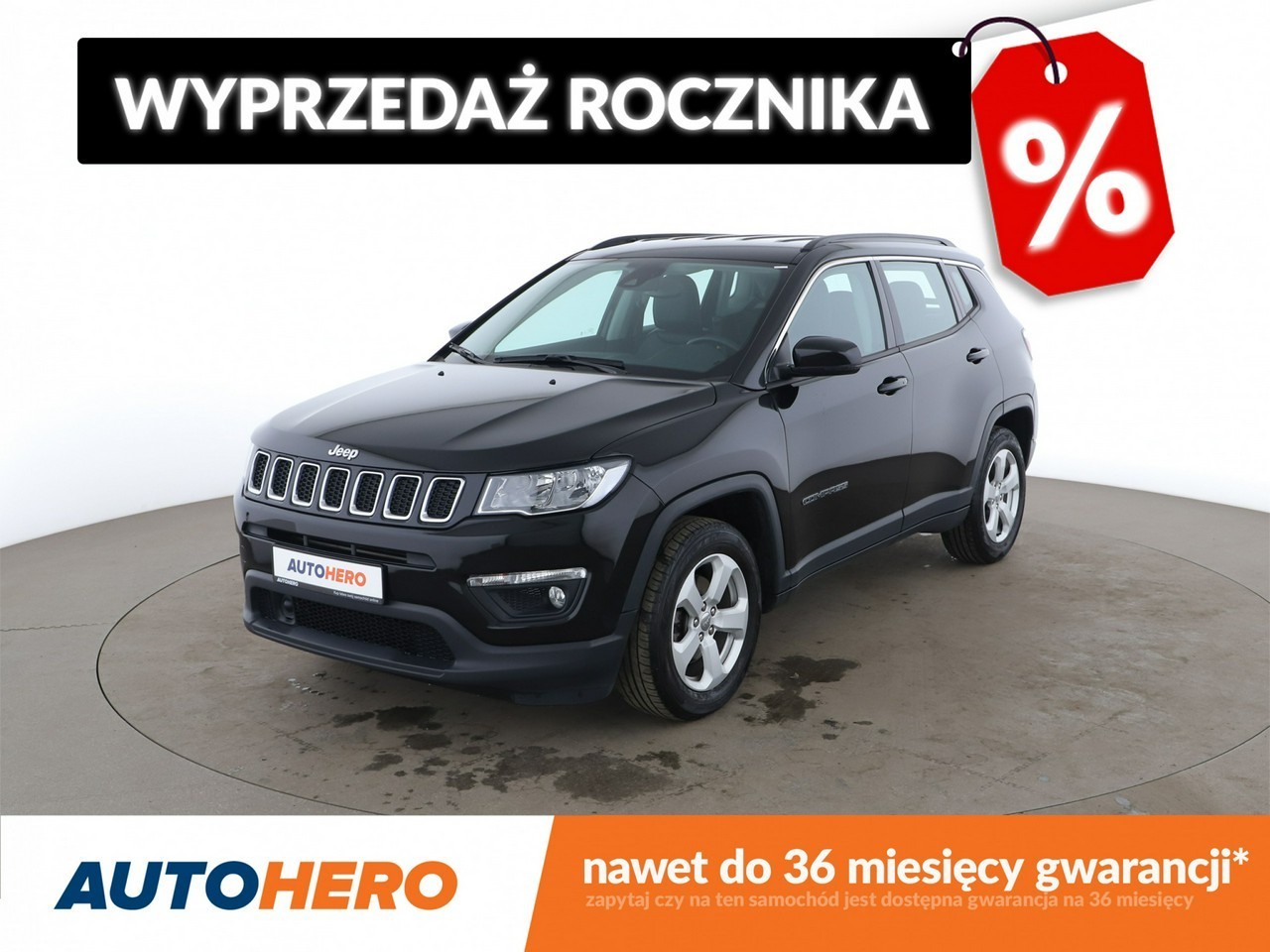 Jeep Compass II klima auti, navi, półskóra, kamera i czujniki parkowania