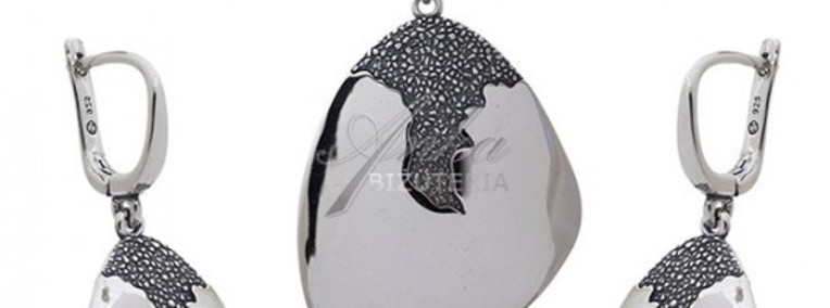 Piękny komplet biżuterii srebrny oksydowany BRAZYLIA-1