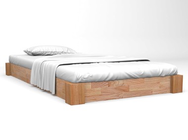 vidaXL Rama łóżka z litego drewna dębowego, 120 x 200 cm 247257-1