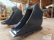 Łyżka 45cm do koparki Miller fi 80 / Podwójny przykręcany gruby lemiesz