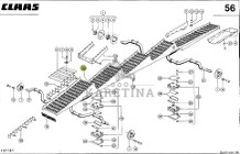 Claas Dominator 98 - młocarnia - klawisz wytrząsacza wytrząsacz 0006786510