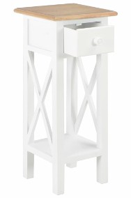 vidaXL Stolik boczny, biały, 27x27x65,5 cm, drewniany280057-2