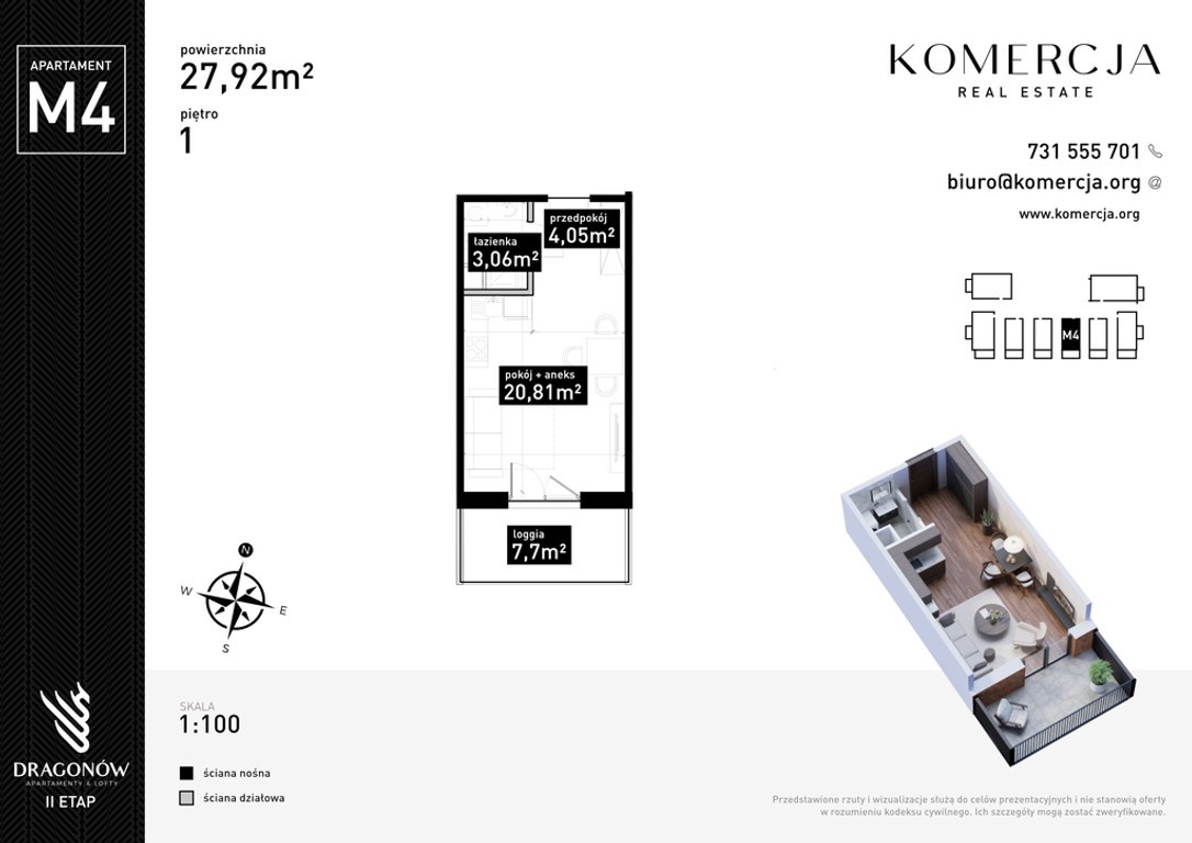 M4 | Dragonów Apartamenty &amp; Lofty II ETAP - Widok 4