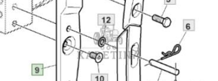 John Deere 6430 Premium Płytka Mocowanie Wzmocnienie Blok Wahliwy L77565 L100865 L100868-1