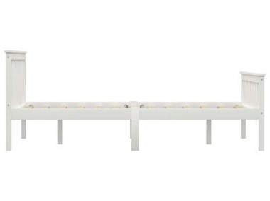 vidaXL Rama łóżka, biała, lite drewno sosnowe, 140 x 200 cmSKU:283217-2