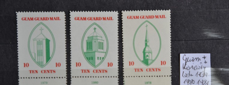 Kościoły. Poczta Lotnicza/Air Mail  Guam **-1