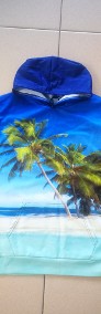 bluza z kapturem 3d trójwymiarowa nadruk plaża palmy-3