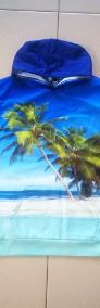bluza z kapturem 3d trójwymiarowa nadruk plaża palmy-4