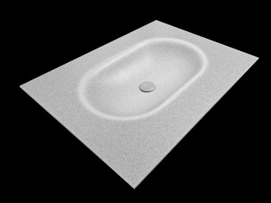 Umywalka wygięta bezpośrednio z blatu kompozytowego o wymiarze 80,4x60,4x1,2cm-1