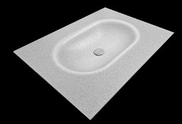 Umywalka wygięta bezpośrednio z blatu kompozytowego o wymiarze 80,4x60,4x1,2cm