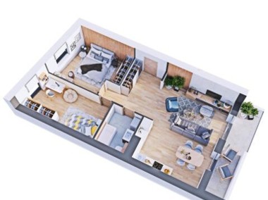 Przestronne i jasne mieszkanie - 3 pokoje-1