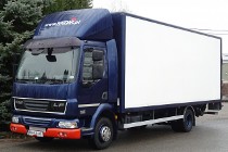 DAF LF 45 Euro 5 kontener 17 palet winda klapa poduszki sprowadzony! DAF LF euro 5 TYLKO 347tys.km! udokumentowane kontener