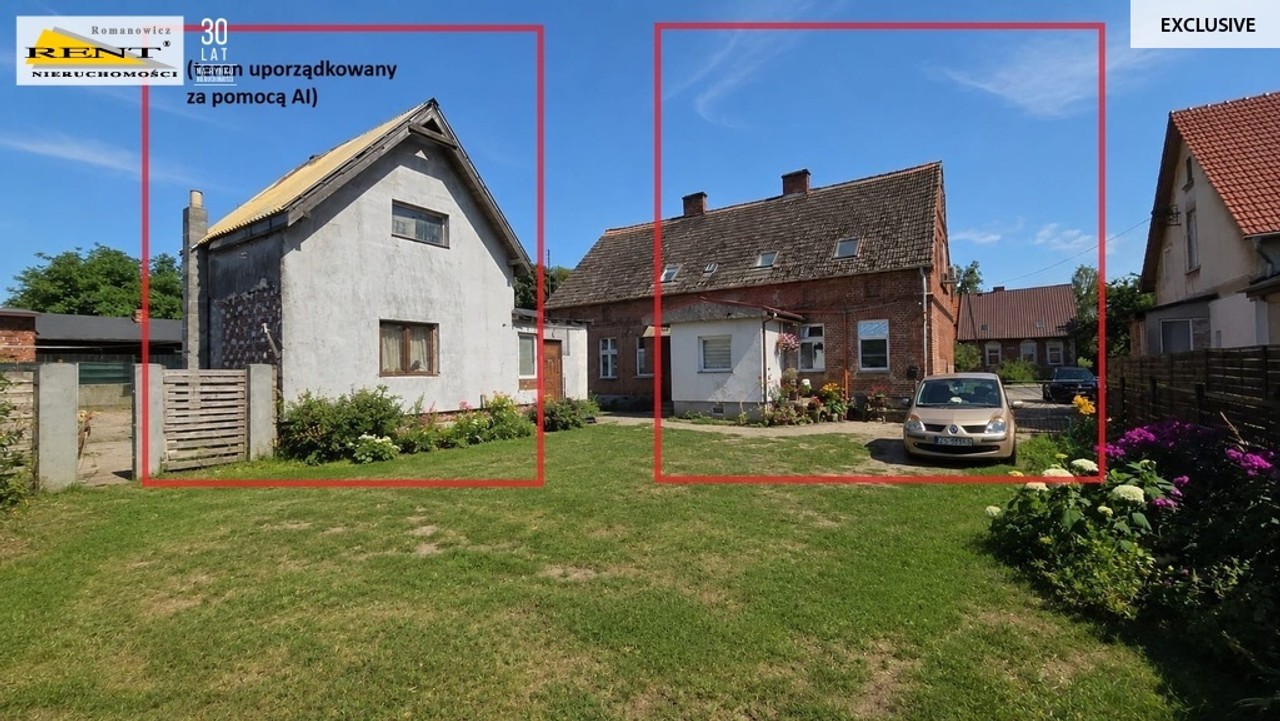 2 domy + działka budowlana 900m2 Szczecin Wielgowo